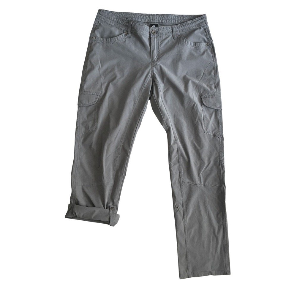 KUHL Cargo Pants Convertible Womens 14 XL Grey Outdoor Active Hiking Gorpcore